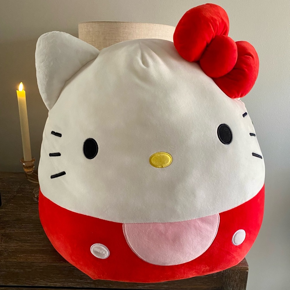 Sanrio x Squishmallow Hello Kitty Classic Plush Toy 24" HUGE Jumbo XL Red Bow